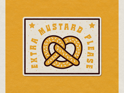 Extra Mustard badge design design illustration nevada reno reno design typography vector