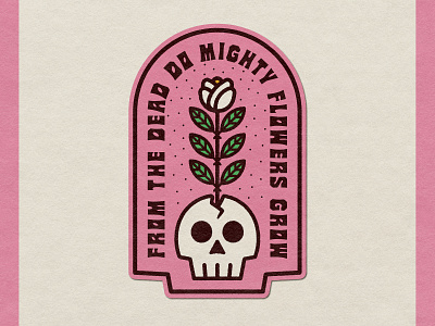 Mighty Flowers badge badge design design illustration nevada reno reno design vector