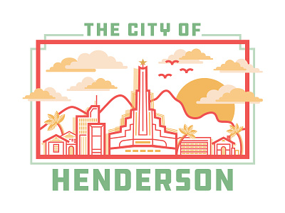 Henderson Logo branding henderson illustration line art logo nevada