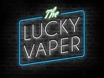 The Lucky Vaper lettering neon sign photoshop reno text effect typography