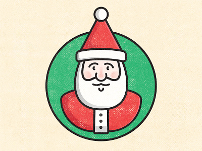 Santa Icon avatar illustrator line art photoshop santa santa claus