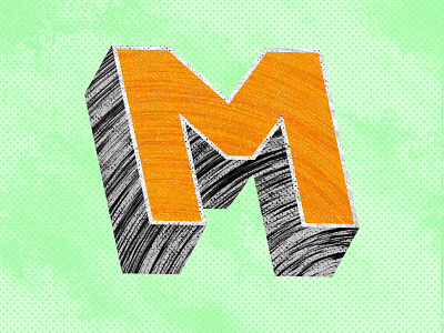 36 Days of Type: M 36 days of type m reno design text effect typography