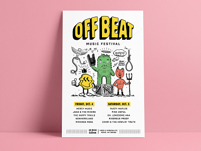 Off Beat Music Festival Poster design graphic design illustration illustrator nevada poster poster art reno reno design