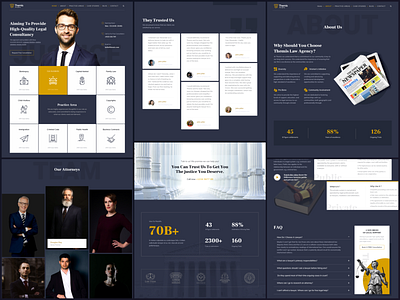 Website for A Law Firm grid layout law firm lawyer website design