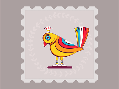 Oriental Iconography 1 bird bird icon emblem iconography illustration jamini roy oriental stamp design symbol toy
