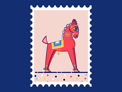 Oriental Iconography 3 horse iconography illustration jamini roy oriental stamp symbol