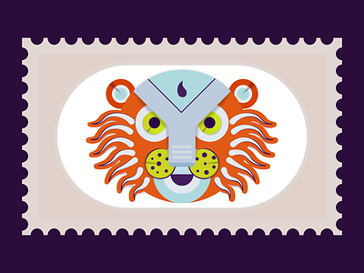Oriental Iconography 4 bangladesh emblem illustration mask new year pohela boishakh stamp symbol tiger