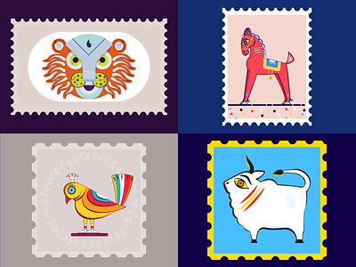 Oriental Iconography compilation iconography illustration oriental stamp