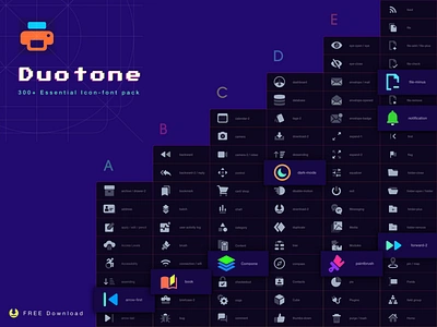 Essential Duotone Icon-Font Pack for Free download duotone essential icons font freebie iconpack joomla admin template opensource