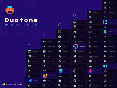Essential Duotone Icon-Font Pack for Free download duotone essential icons font freebie iconpack joomla admin template opensource