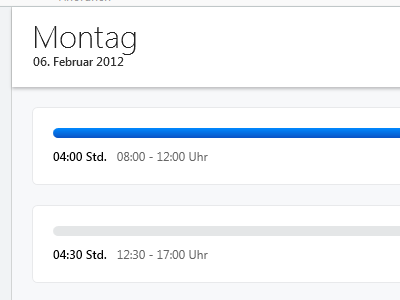 Time tracking software - Visual mode