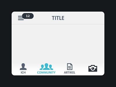iOS Title Bar & Tab Bar, 2th Iteration app bar ios menu navigation tab tabbar title titlebar