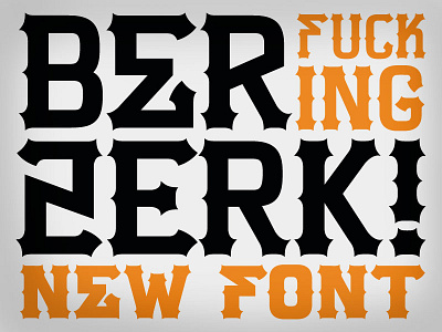 Berzerk Font alternates bold cholo font lettering sports type typography