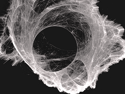 Fractal black and white fractal generative processing