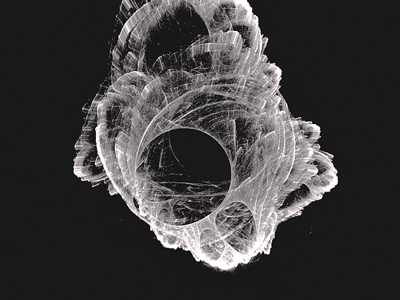 Fractal Animated black and white fractal generative processing