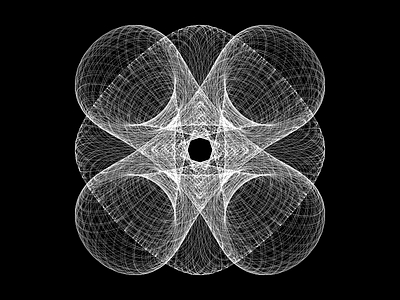 Elvis black and white generative pattern processing spirograph