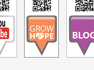 Icons with QR codes icons qrcodes social media