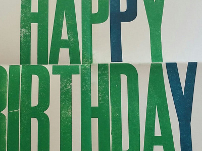 Happy birthday letterpress poster