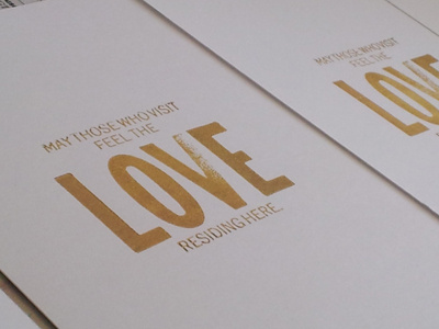 LOVE print letterpress love type