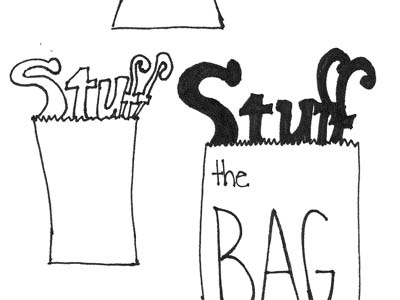 Stuff the bag illustration logo non profit