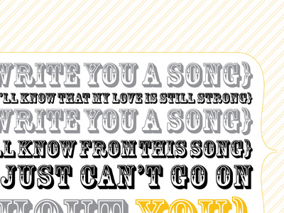 Write You a Song poster plain white ts song lyrics poster type