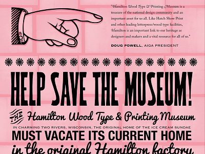 Save Hamilton poster series hamilton letterpress poster woodtype