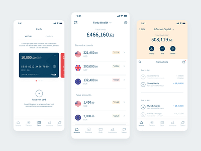 Banking iOs App bank banking cards currency euro funds gbp ios money pay now pay per click per qr transactions usd