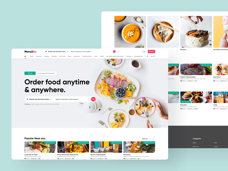 Food delivery portal brand identity delivery design food illustration interface mobile oder ui user experience design user interface design web