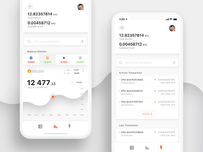Cryptocurrency Transactions Wallet App app bitcoin cryptocurrency ethereum ico ios mobile mobile design transactions user experience design user interface design wallet