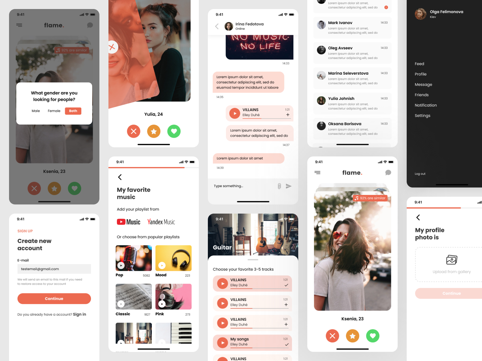 UI Kit For Dating Mobile Application By Artur Konariev On Dribbble