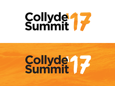 Collyde Summit 2017 Logo event identity logo orange summit typography