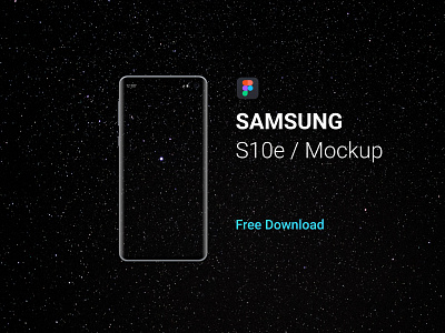 Samsung Galaxy S10e Mockup android design figma flat freebee mockup realistic samsung galaxy s10