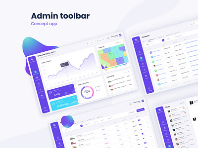 Admin toolbar ( CRM, Dashboard)