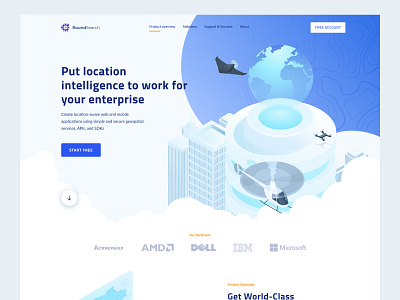 Landing page figma illustration isometric it landingpage promopage ui ux web