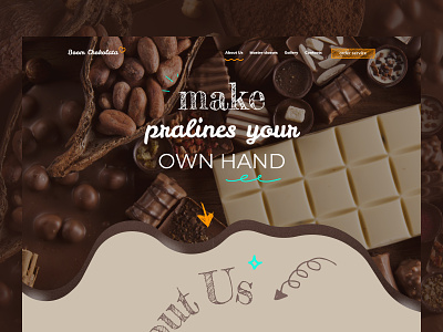 Landing page — chocolate workshop chokolate figma forms handmade landingpage sweet ui ux workshop