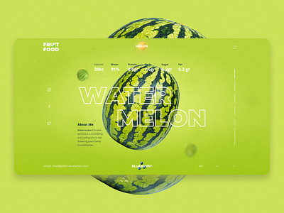 Summer fruits – Watermelon ( Fruit or berry ?) ) berry bright design figma fruits fun green landingpage summer ui ux