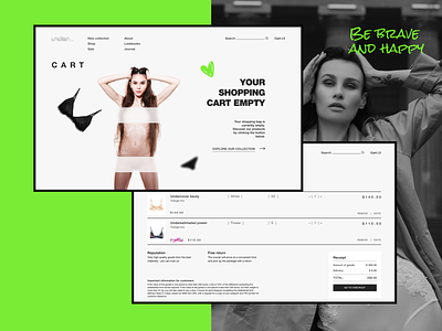 Shopping cart — Lingerie brand ( underwear shop ) cart design ecommerce figma lingerie minimalism online shop shopping cart ui underwear ux web site