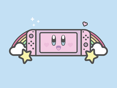 Kirby Nintendo Switch cute nintendo nintendo switch switch vector