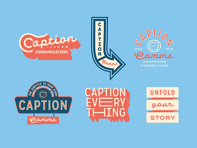 Caption Communications Badge System commerical lettering protest sans serif script signage