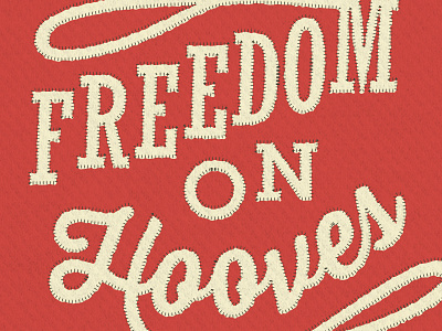 Freedom on Hooves Badge badge cowboy lasso non profit stitch typography western