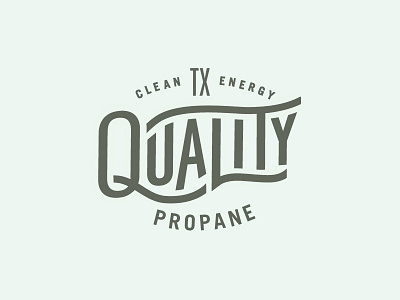 Quality Propane Logo american custom engergy green lockup logo propane sans serif typography