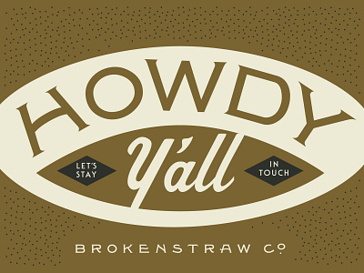 Brokenstraw Promo Card cigar gold postcard promo solotype typedesign typedesigner typography vintage