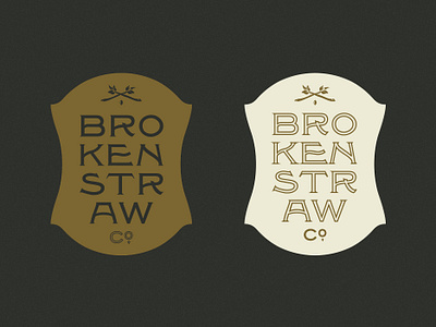 Brokenstraw Crest alaska appleseed badge crest dan x. solo forrest gold inline solotype spur type typedesign typography vintage vintage type