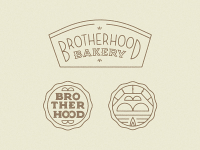 Bakery System badge bake bakery baking branding bread brotherhood bun crest crimp decorative donut donut hat logo monoline oven pastry seal typography vintage
