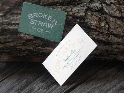 Brokenstraw Card bark business business card business card design photography serif gothic solotype vintage wood