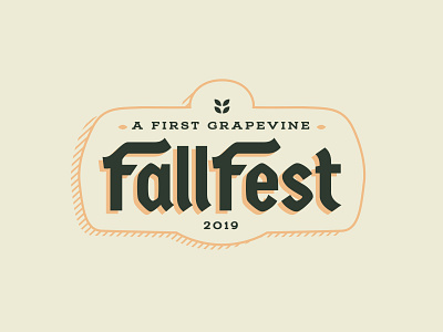 Fall Festival badge blackletter fall colors fall festival german orange typography