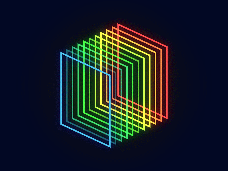 Rainbow Cube Pulse ae
