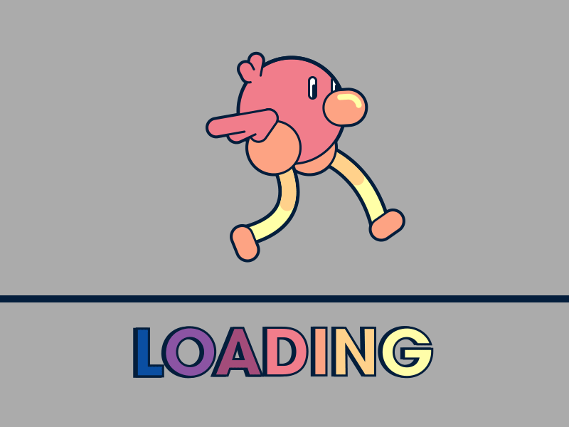 Bounce Bird Loading Loop ae after effects