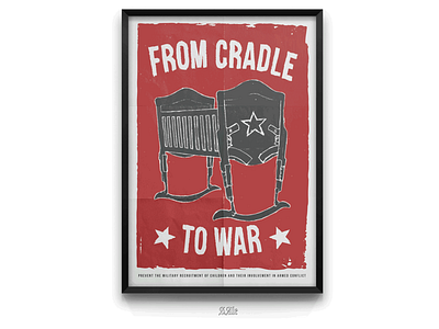 From Cradle To War cradle pantone poster print propaganda screen print war