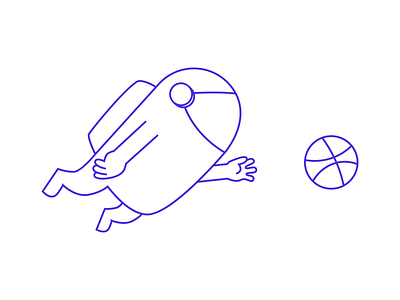 Spaceman astronaut ball illustration spaceman vector
